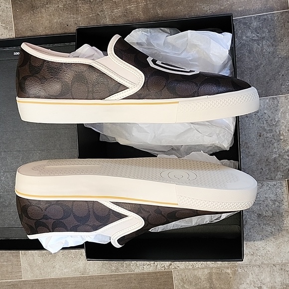 COACH VRSTY SLIP SNKR Mahoney color men's 12D - Picture 7 of 8